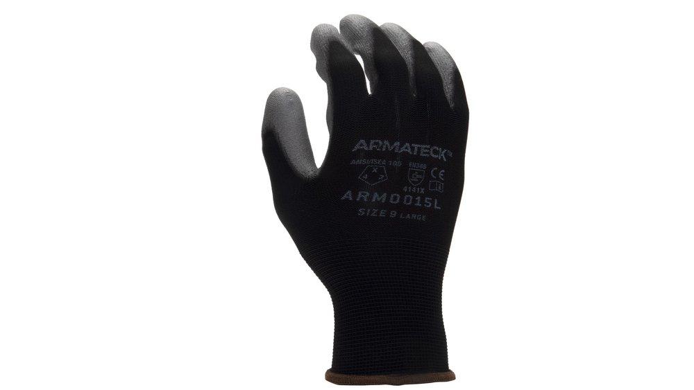 Armateck Grey 15 ga Polyurethane Coated Nylon Dipped Glove 