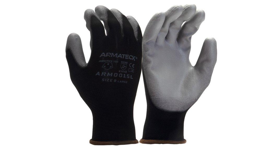 Armateck Grey 15 ga Polyurethane Coated Nylon Dipped Glove 