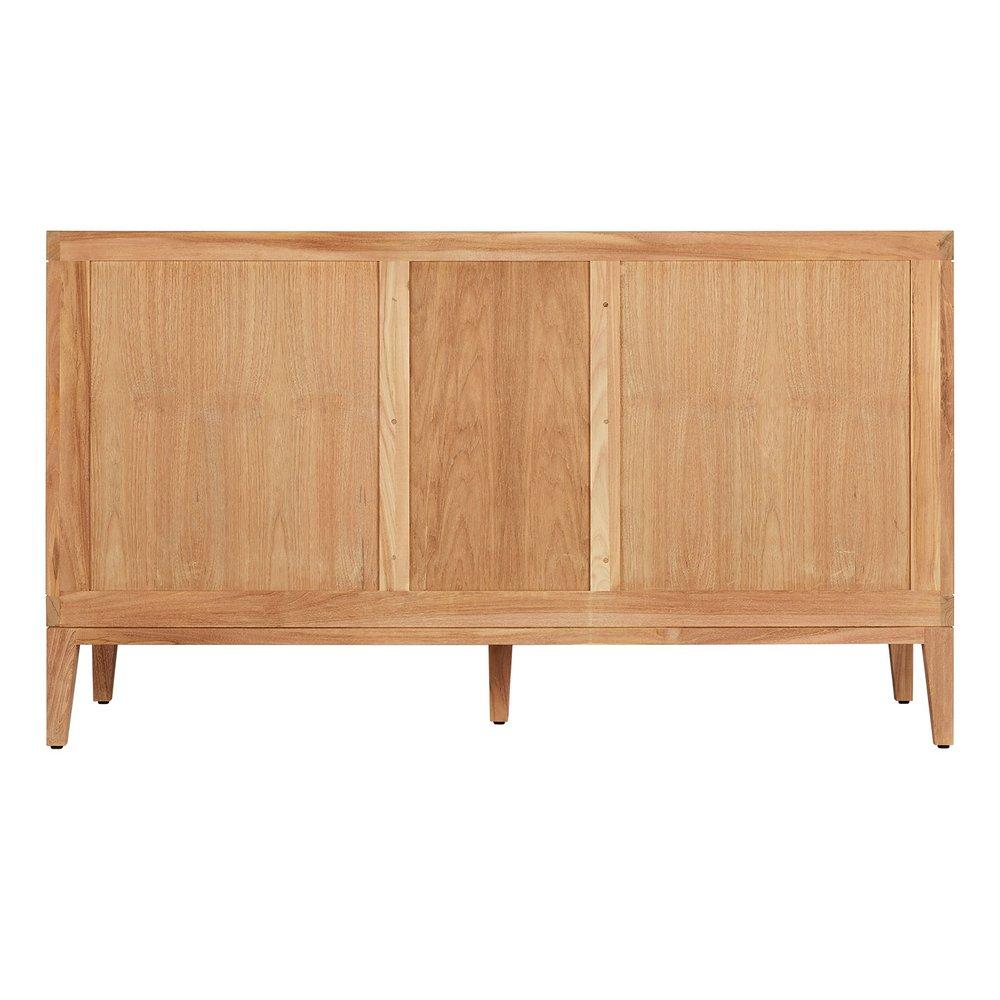 Signature Hardware Natural Teak 60 in. Floor Mount Vanity 