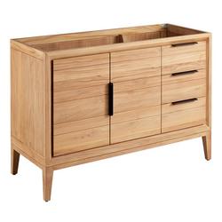48 in. Floor Mount Vanity in Natural Teak (Cabinet Only)