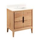 Signature Hardware Natural Teak 30 in. Floor Mount Vanity 