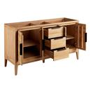 Signature Hardware Natural Teak 60 in. Floor Mount Vanity 