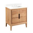 Signature Hardware Natural Teak 30 in. Floor Mount Vanity 