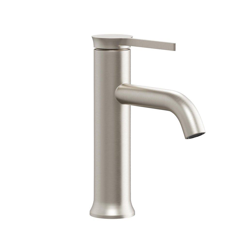 PROFLO&reg; Brushed Nickel Single Handle Monoblock Bathroom Sink Faucet 