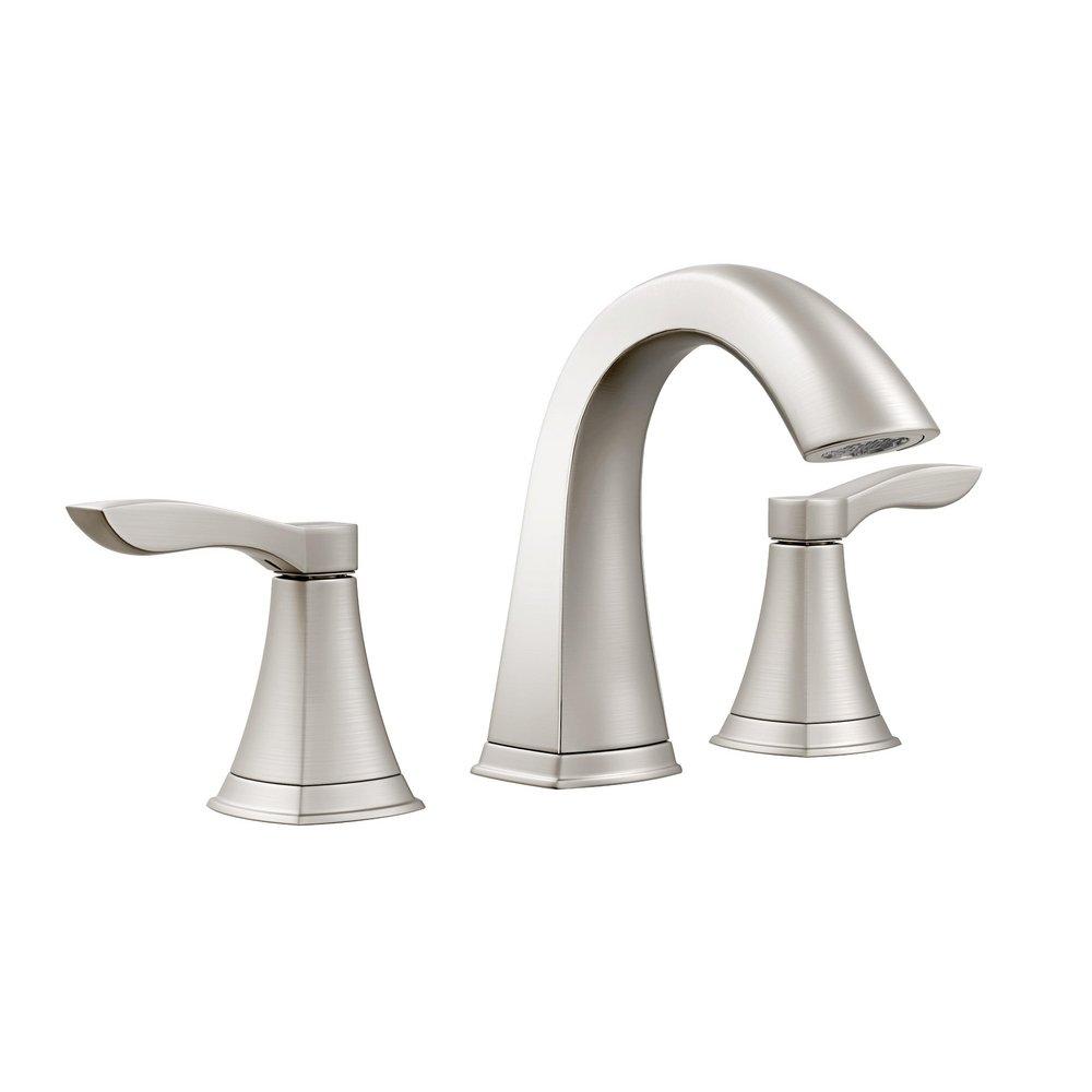 PROFLO® Brushed Nickel Two Handle Widespread Bathroom Sink Faucet 