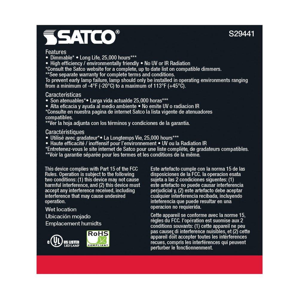 SATCO Warm White Dimmable LED Medium E-26 
