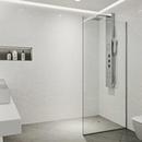 VIGO Matte Black 74 x 34-1/8 in. Frameless Shower Door 