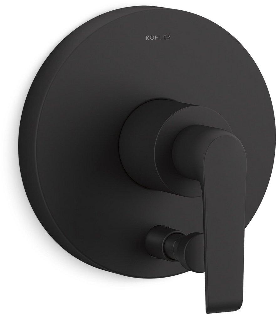 KOHLER Matte Black Single Handle Push-Button Diverter 