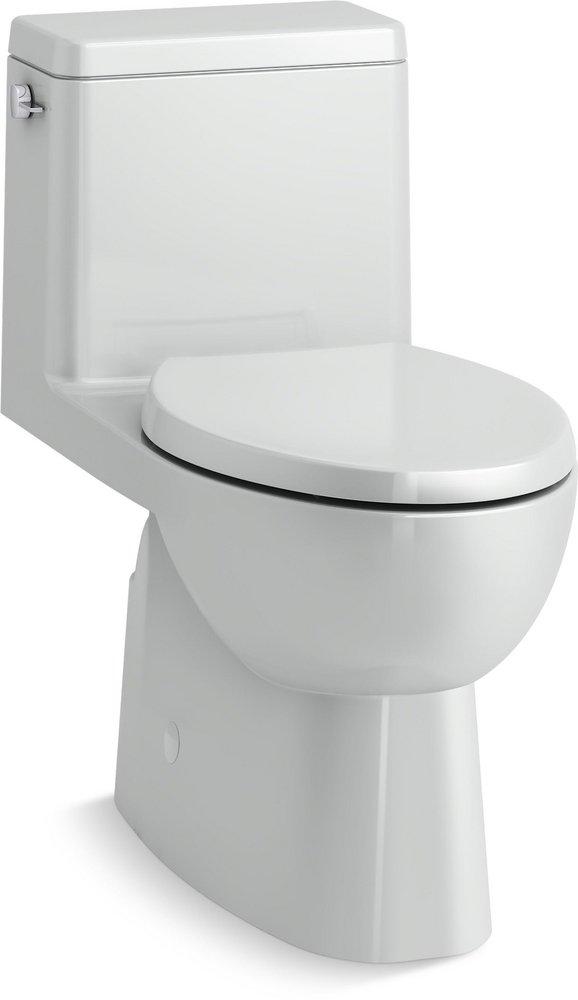 KOHLER Ice Grey 1.28 gpf Elongated Floor Mount One Piece Toilet 