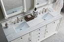 70-1/2 in. Floor Mount Vanity in Bright White with Arctic Fall