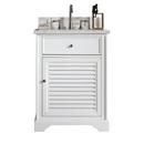 24-1/2 in. Floor Mount Vanity in Bright White with Arctic Fall