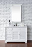 46-1/4 in. Floor Mount Vanity in Bright White with Classic White