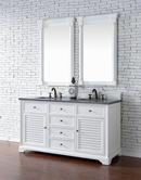 58-1/4 in. Floor Mount Vanity in Bright White with Charcoal