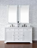 58-1/4 in. Floor Mount Vanity in Bright White with Classic White