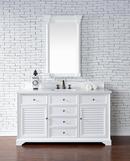 58-1/4 in. Floor Mount Vanity in Bright White with Classic White
