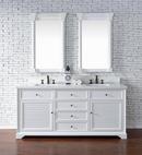 70-1/2 in. Floor Mount Vanity in Bright White with Classic White