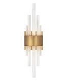 10W 2-Light 22 in. Wall Sconce in Heritage Brass