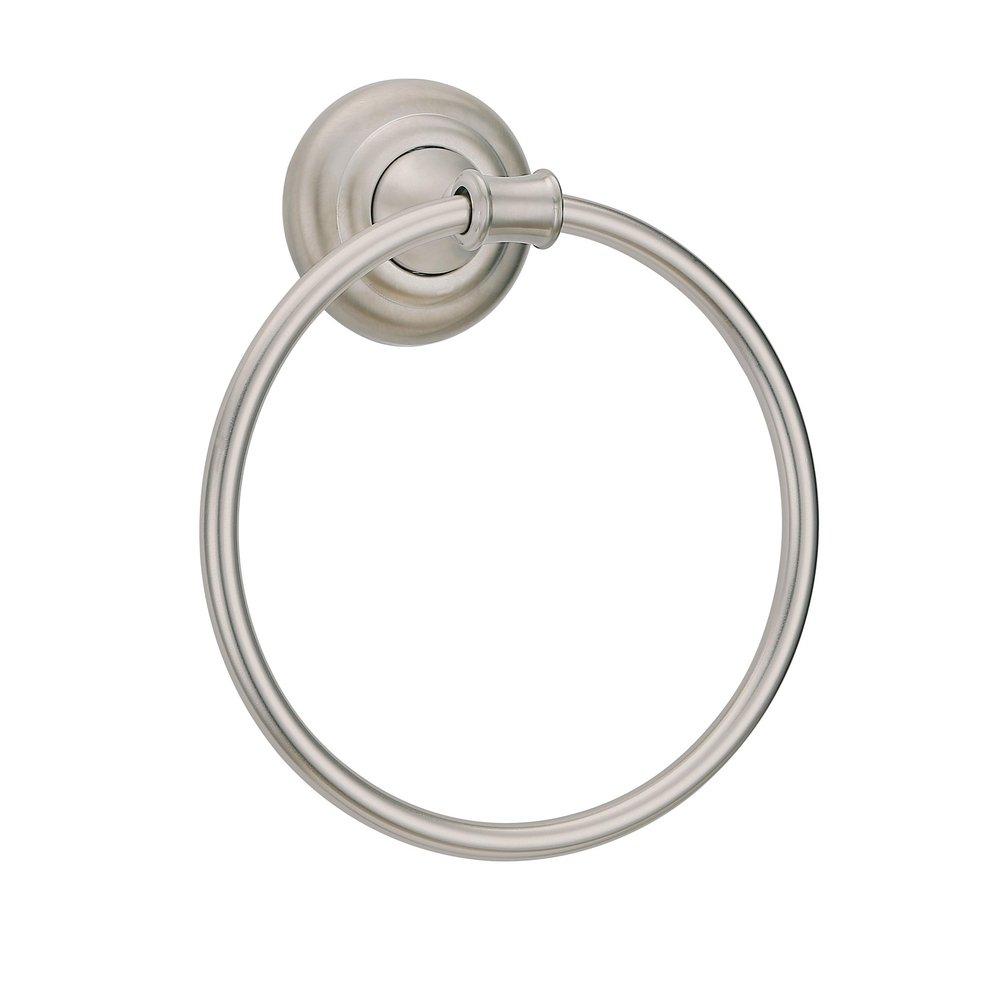 PROFLO&reg; PVD Brushed Nickel Round Closed Towel Ring 