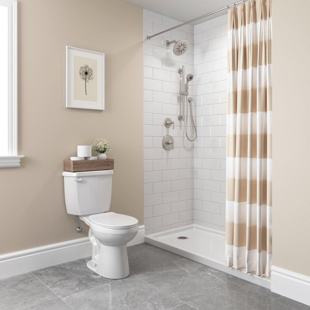 PROFLO&reg; Brushed Nickel Single Handle Bathtub & Shower Faucet (Trim Only) 