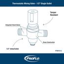 PROFLO&reg; Rough Brass NPS Mixing Valve 