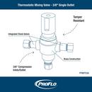 PROFLO® Rough Brass Thermostat Mixing Valve 