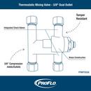 PROFLO® Rough Brass Thermostat Mixing Valve 
