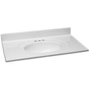 37 x 22 in. Marble Vanity Top in Solid White