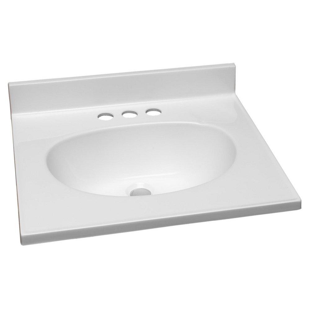 Design House Solid White 19 x 17 in. Marble Vanity Top 
