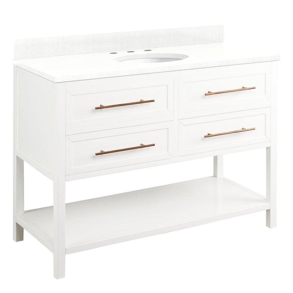 Signature Hardware Bright White 48 in. Floor Mount Vanity 