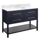 Signature Hardware Midnight Navy Blue 48 in. Floor Mount Vanity 
