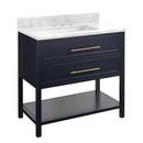 Signature Hardware Midnight Navy Blue 36 in. Floor Mount Vanity 