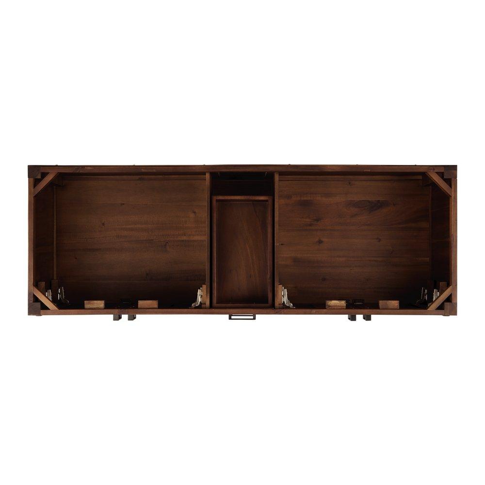 Signature Hardware Rustic Brown 60 in. Floor Mount Vanity 
