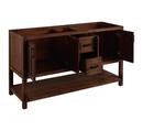 Signature Hardware Rustic Brown 60 in. Floor Mount Vanity 