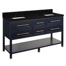 Signature Hardware Midnight Navy Blue 60 in. Floor Mount Vanity 