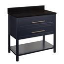 Signature Hardware Midnight Navy Blue 36 in. Floor Mount Vanity 