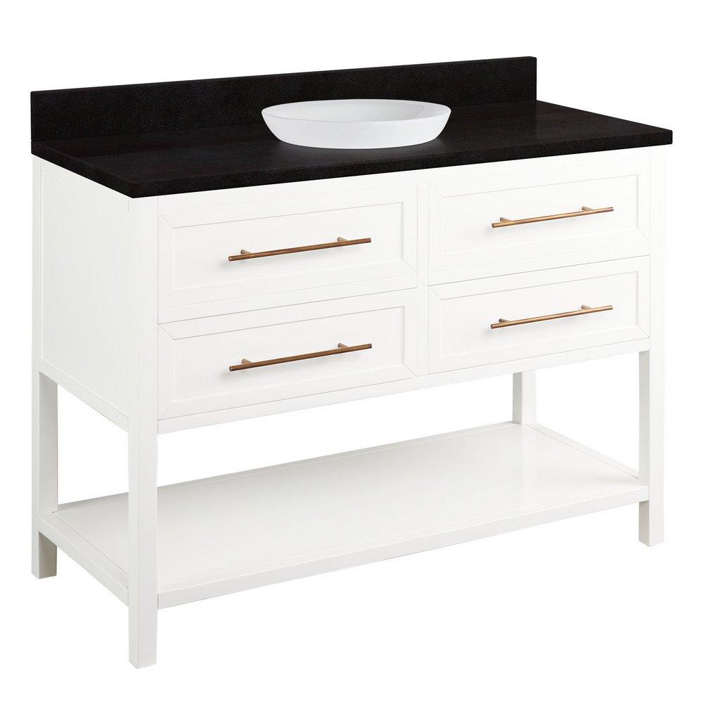 Signature Hardware Bright White 48 in. Floor Mount Vanity 