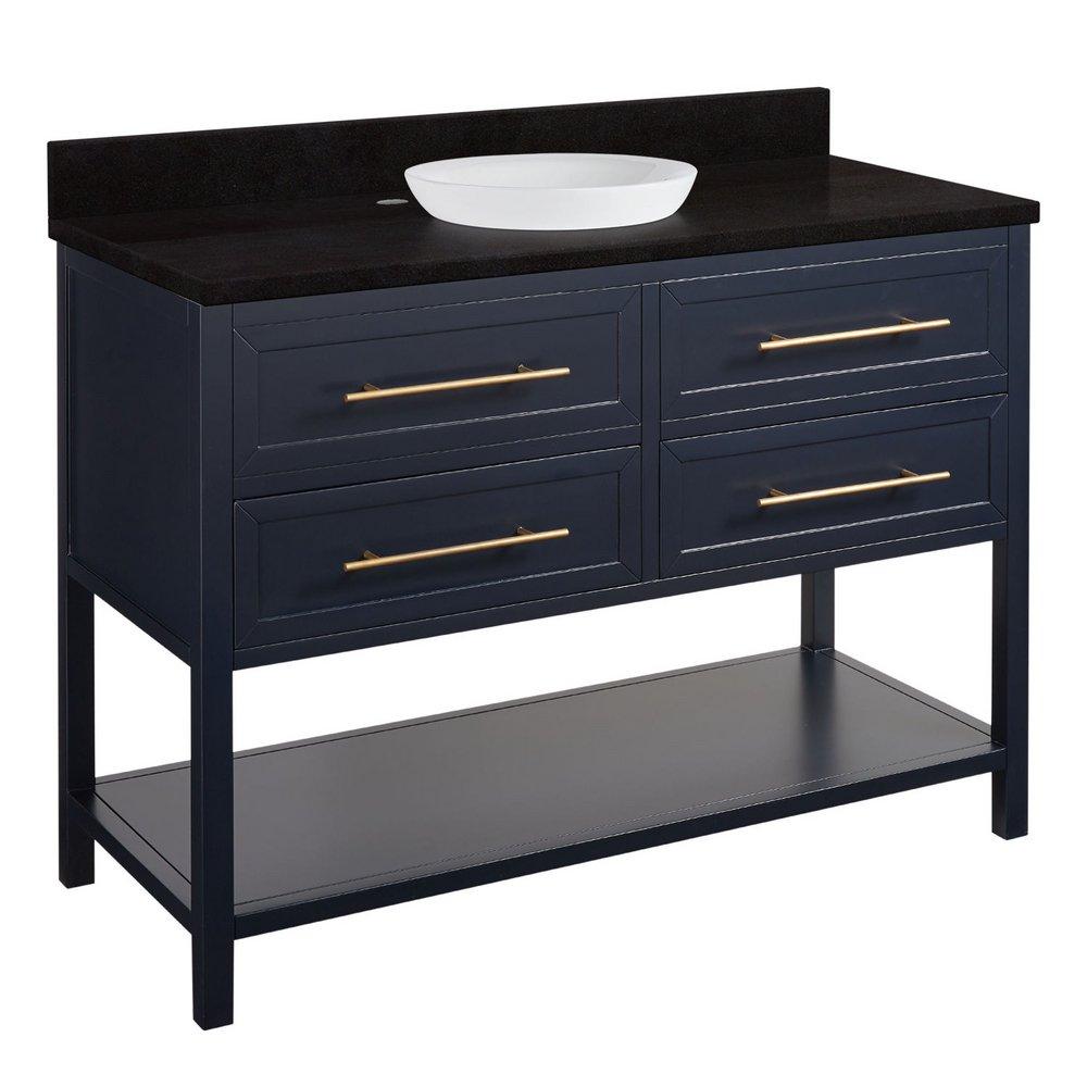 Signature Hardware Robertson 48 in. Console Vanity in Midnight