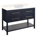 Signature Hardware Midnight Navy Blue 48 in. Floor Mount Vanity 