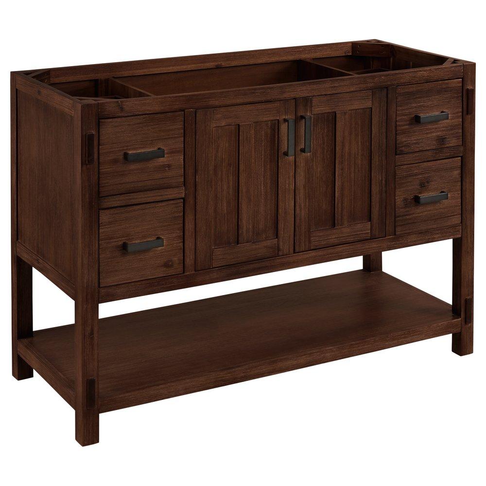 Signature Hardware Rustic Acacia 48 in. Floor Mount Vanity 