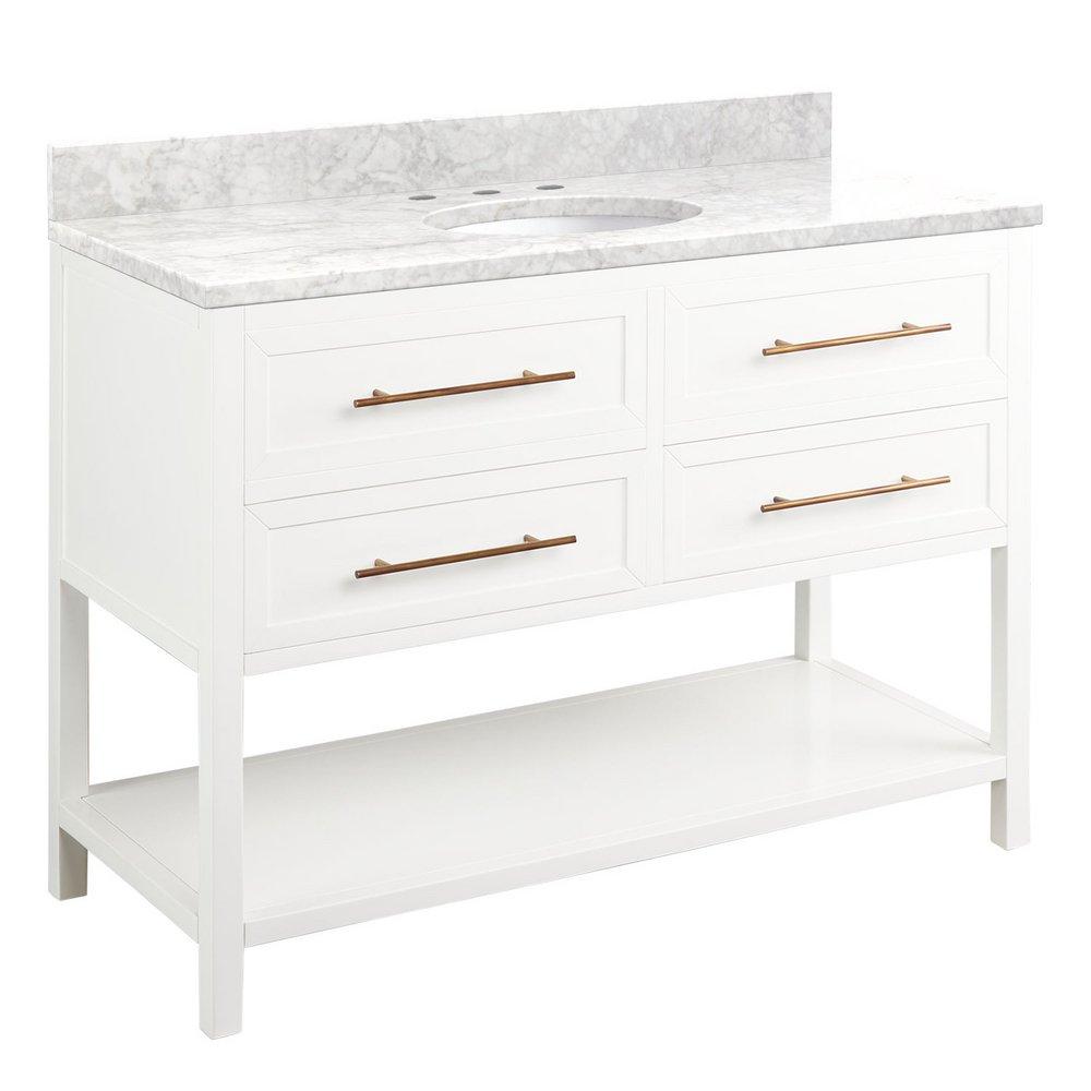 Signature Hardware Bright White 48 in. Floor Mount Vanity 