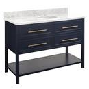 Signature Hardware Midnight Navy Blue 48 in. Floor Mount Vanity 