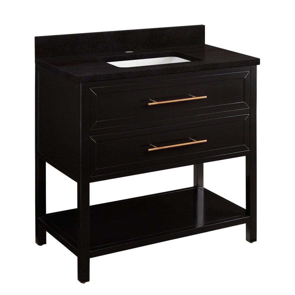 Signature Hardware Black 36 in. Floor Mount Vanity 