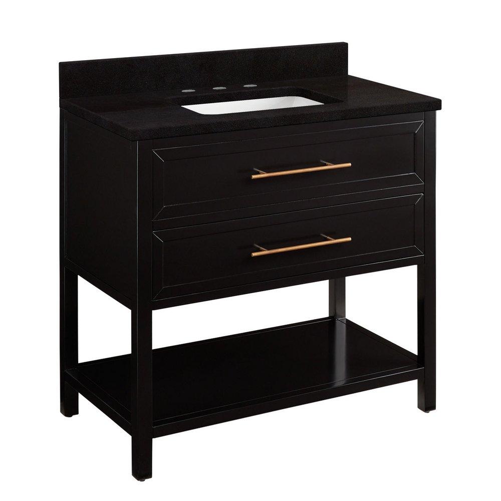 Signature Hardware Black 36 in. Floor Mount Vanity 