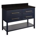 Signature Hardware Midnight Navy Blue 48 in. Floor Mount Vanity 