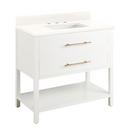 Signature Hardware Bright White 36 in. Floor Mount Vanity 