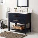 Signature Hardware Midnight Navy Blue 36 in. Floor Mount Vanity 