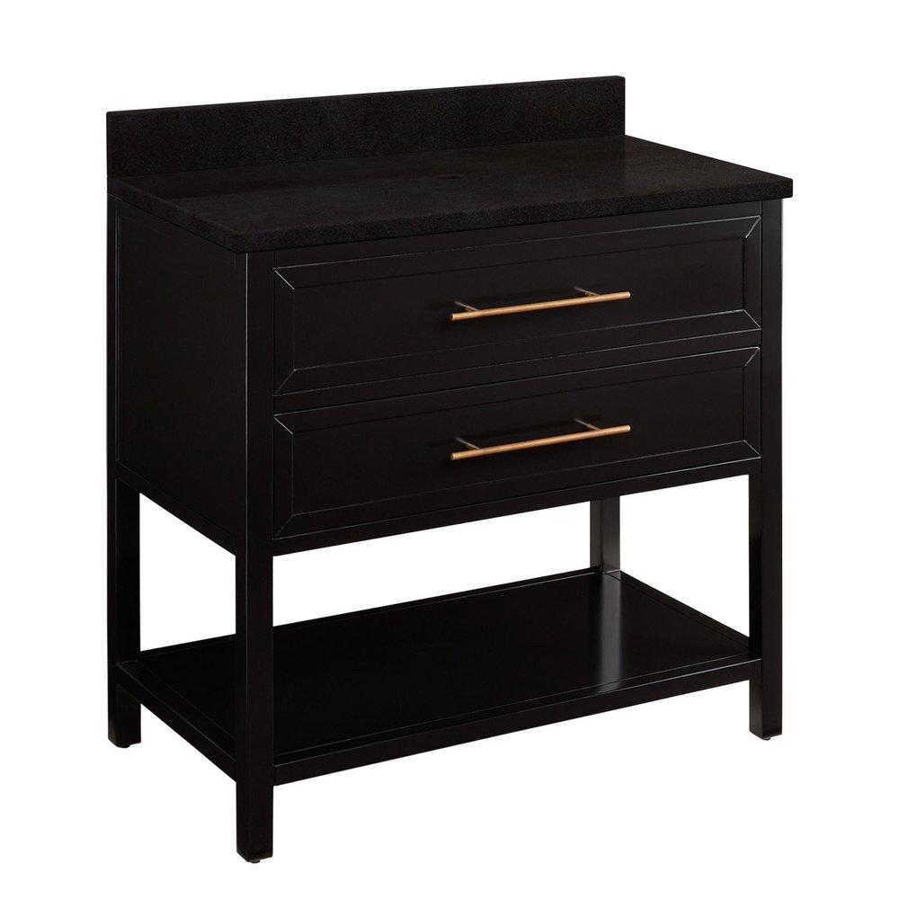Signature Hardware Black 36 in. Floor Mount Vanity 