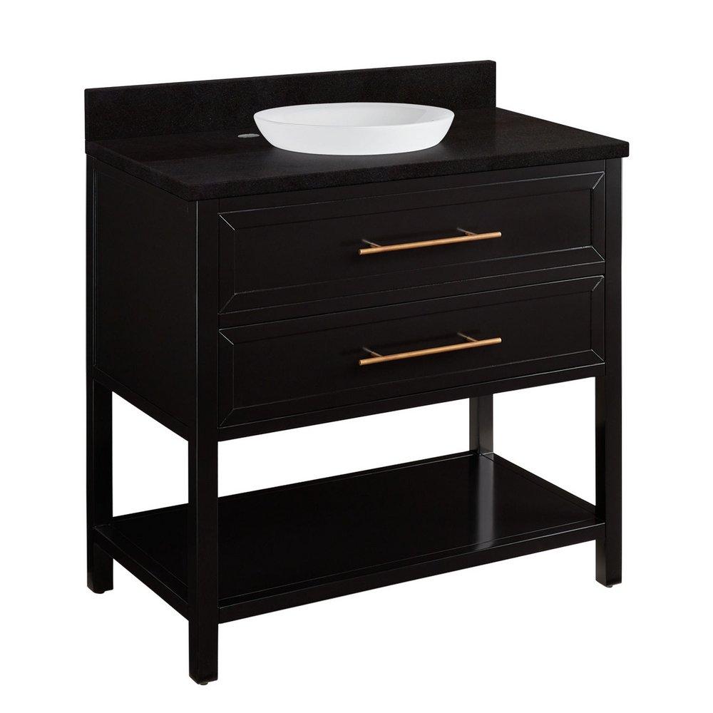Signature Hardware Black 36 in. Floor Mount Vanity 