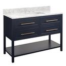 Signature Hardware Midnight Navy Blue 48 in. Floor Mount Vanity 