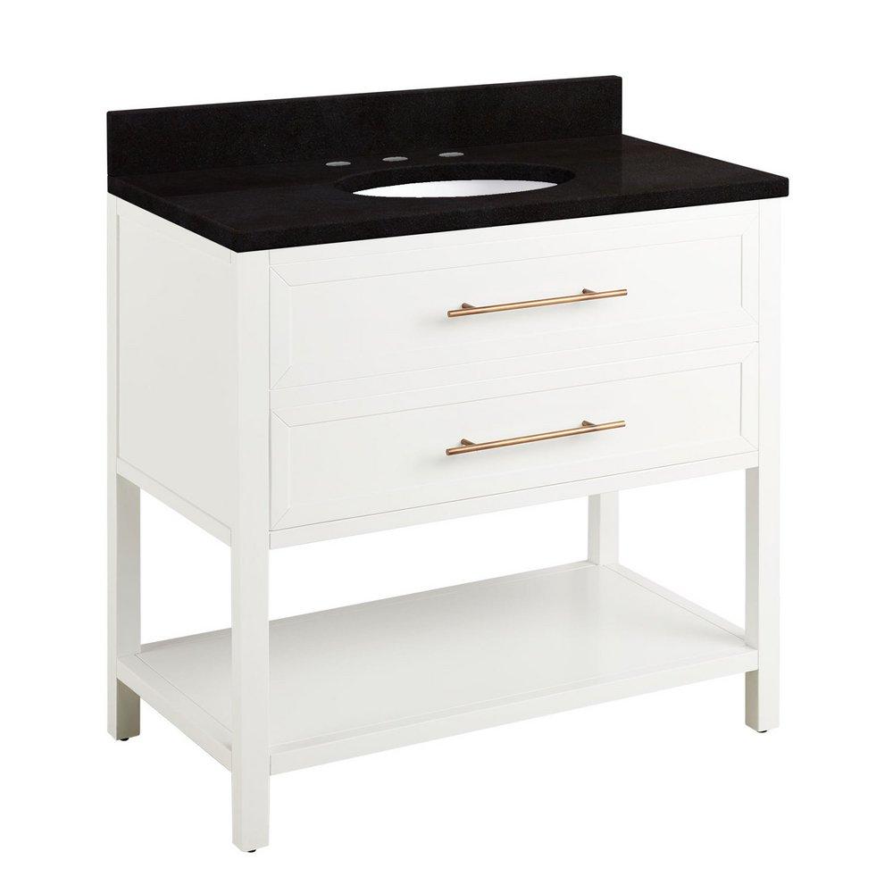 Signature Hardware Bright White 36 in. Floor Mount Vanity 
